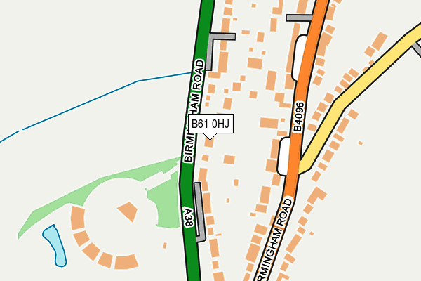 B61 0HJ map - OS OpenMap – Local (Ordnance Survey)