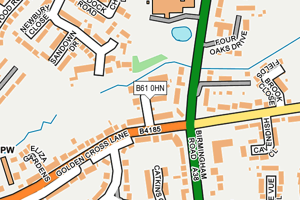 B61 0HN map - OS OpenMap – Local (Ordnance Survey)
