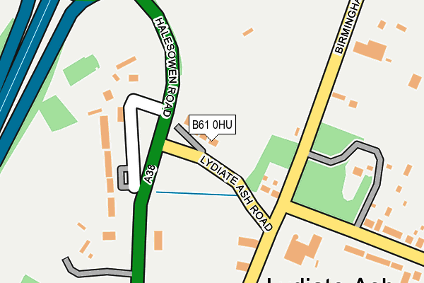 B61 0HU map - OS OpenMap – Local (Ordnance Survey)