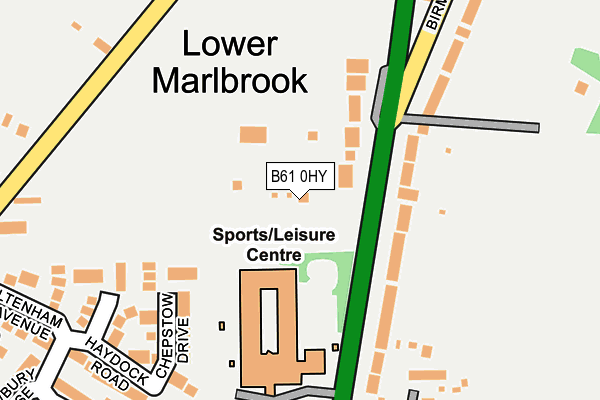 B61 0HY map - OS OpenMap – Local (Ordnance Survey)