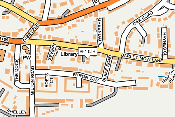 B61 0JH map - OS OpenMap – Local (Ordnance Survey)