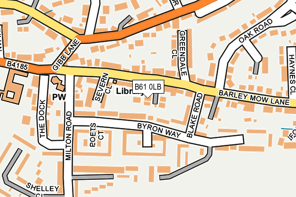 B61 0LB map - OS OpenMap – Local (Ordnance Survey)