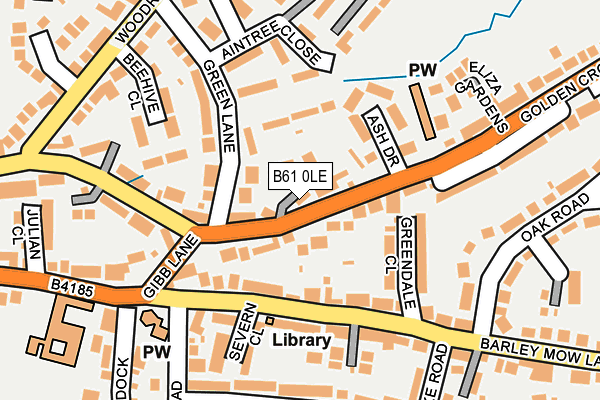 B61 0LE map - OS OpenMap – Local (Ordnance Survey)