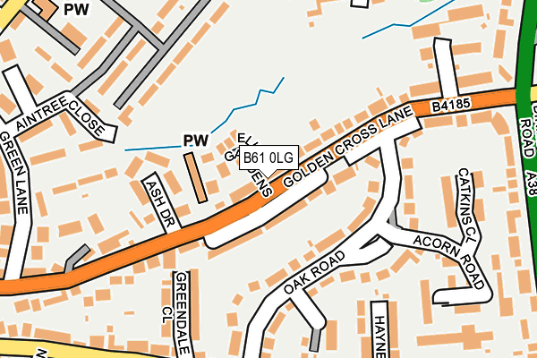 B61 0LG map - OS OpenMap – Local (Ordnance Survey)
