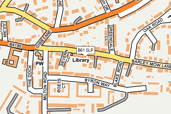 B61 0LP map - OS OpenMap – Local (Ordnance Survey)