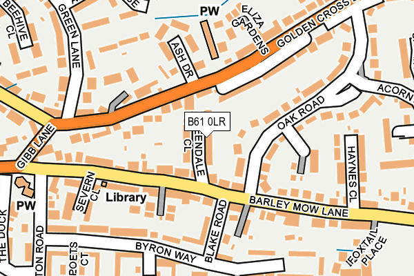 B61 0LR map - OS OpenMap – Local (Ordnance Survey)