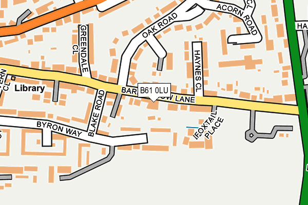 B61 0LU map - OS OpenMap – Local (Ordnance Survey)