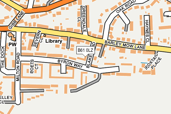 B61 0LZ map - OS OpenMap – Local (Ordnance Survey)