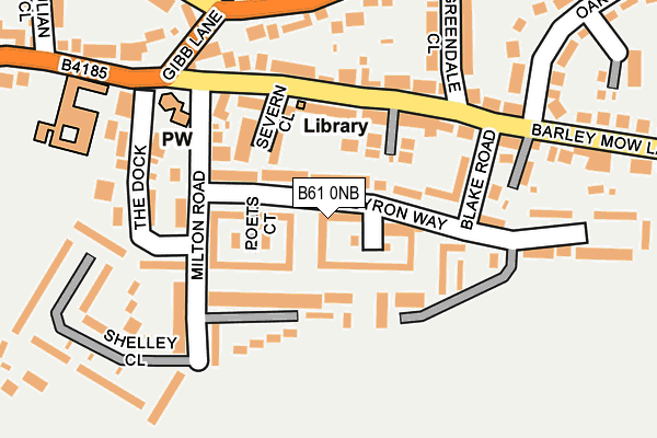 B61 0NB map - OS OpenMap – Local (Ordnance Survey)