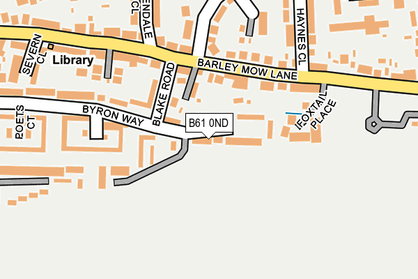 B61 0ND map - OS OpenMap – Local (Ordnance Survey)