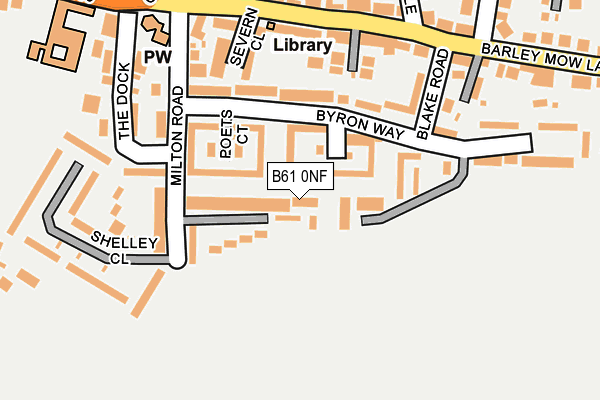 B61 0NF map - OS OpenMap – Local (Ordnance Survey)