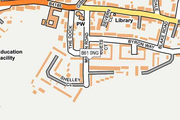 B61 0NG map - OS OpenMap – Local (Ordnance Survey)