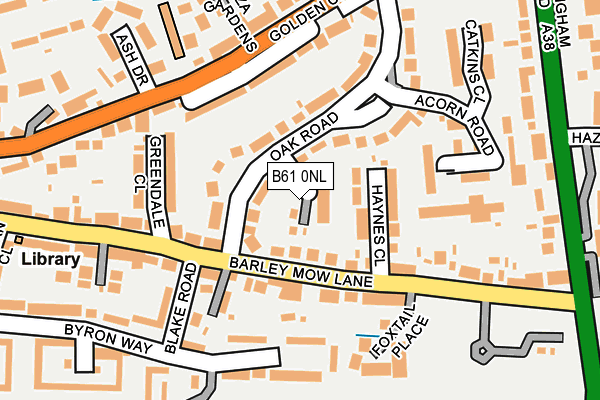 B61 0NL map - OS OpenMap – Local (Ordnance Survey)