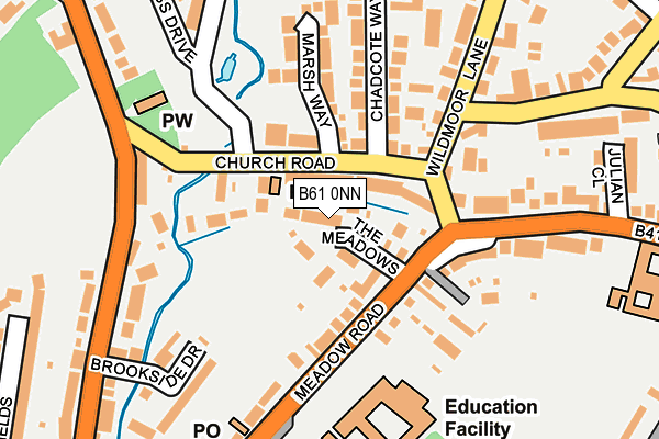 B61 0NN map - OS OpenMap – Local (Ordnance Survey)