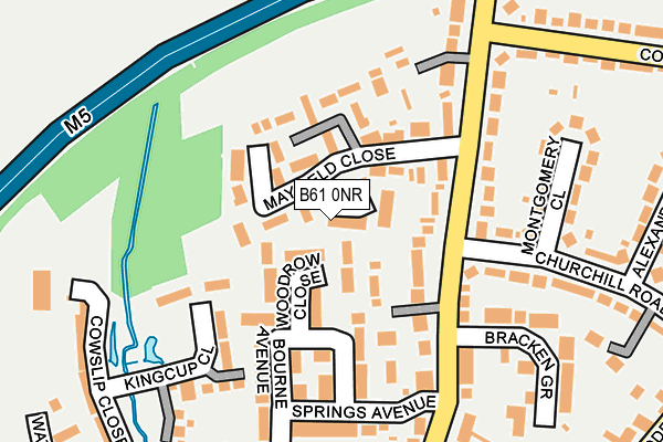 B61 0NR map - OS OpenMap – Local (Ordnance Survey)