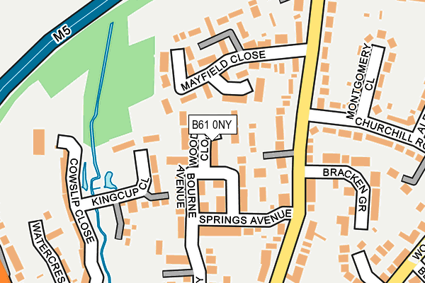 B61 0NY map - OS OpenMap – Local (Ordnance Survey)