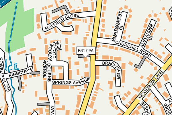 B61 0PA map - OS OpenMap – Local (Ordnance Survey)