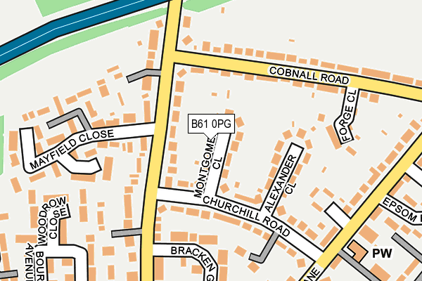 B61 0PG map - OS OpenMap – Local (Ordnance Survey)