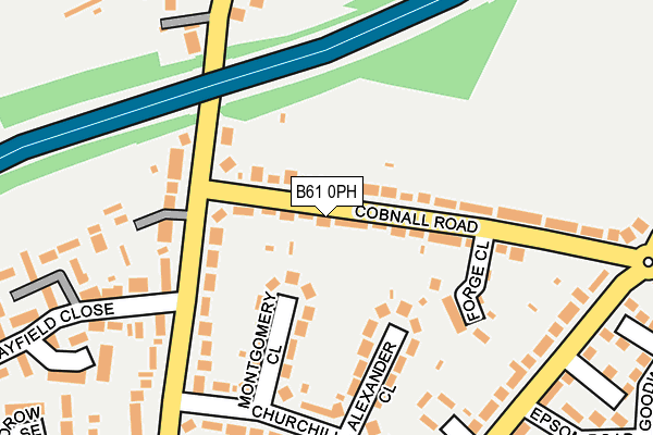 B61 0PH map - OS OpenMap – Local (Ordnance Survey)
