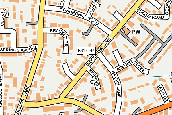B61 0PP map - OS OpenMap – Local (Ordnance Survey)