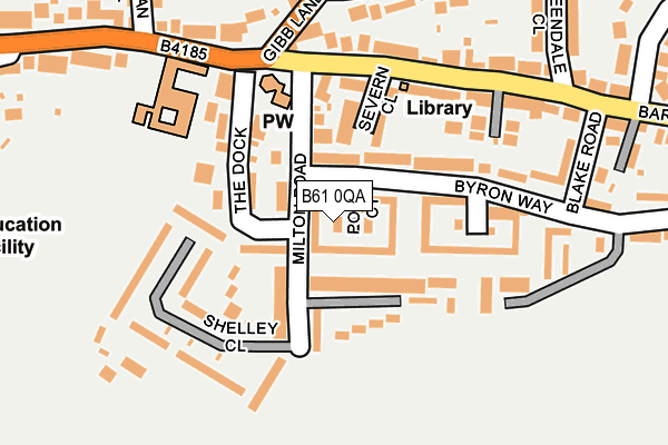 B61 0QA map - OS OpenMap – Local (Ordnance Survey)