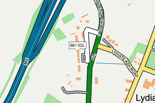 B61 0QL map - OS OpenMap – Local (Ordnance Survey)