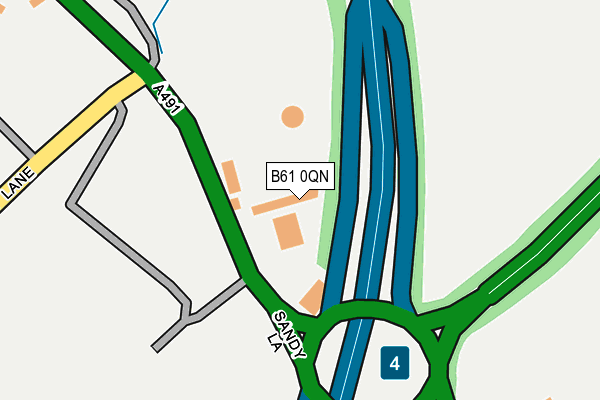 B61 0QN map - OS OpenMap – Local (Ordnance Survey)