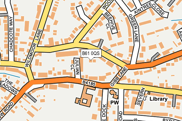 B61 0QS map - OS OpenMap – Local (Ordnance Survey)