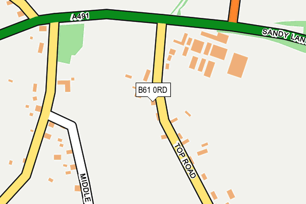 B61 0RD map - OS OpenMap – Local (Ordnance Survey)