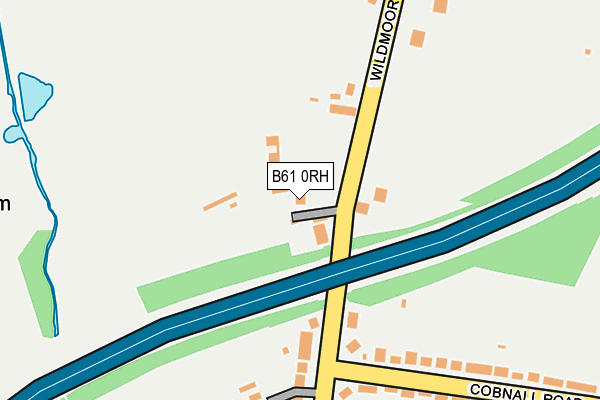 B61 0RH map - OS OpenMap – Local (Ordnance Survey)
