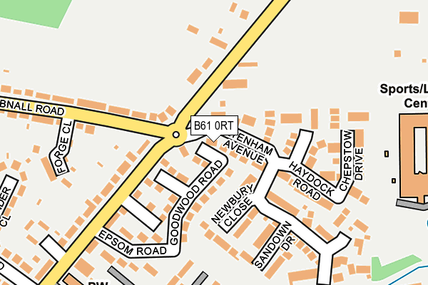 B61 0RT map - OS OpenMap – Local (Ordnance Survey)