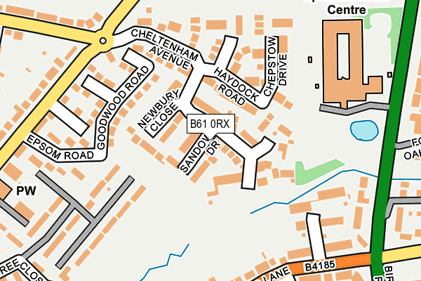 B61 0RX map - OS OpenMap – Local (Ordnance Survey)