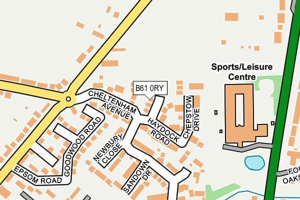 B61 0RY map - OS OpenMap – Local (Ordnance Survey)