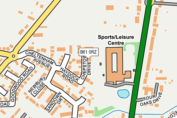 B61 0RZ map - OS OpenMap – Local (Ordnance Survey)