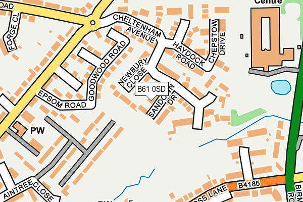 B61 0SD map - OS OpenMap – Local (Ordnance Survey)