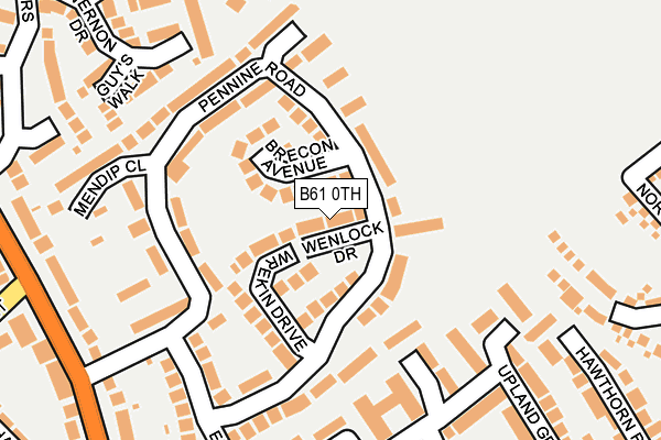 B61 0TH map - OS OpenMap – Local (Ordnance Survey)