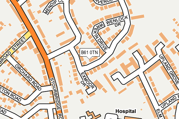 B61 0TN map - OS OpenMap – Local (Ordnance Survey)