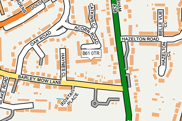B61 0TR map - OS OpenMap – Local (Ordnance Survey)