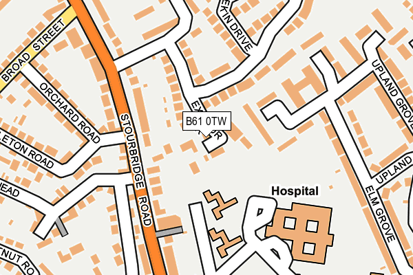 B61 0TW map - OS OpenMap – Local (Ordnance Survey)