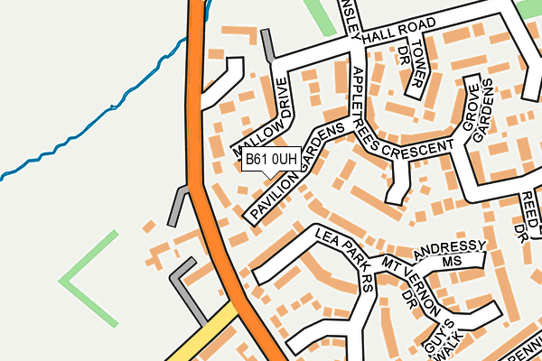 B61 0UH map - OS OpenMap – Local (Ordnance Survey)