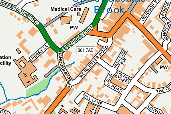 B61 7AE map - OS OpenMap – Local (Ordnance Survey)