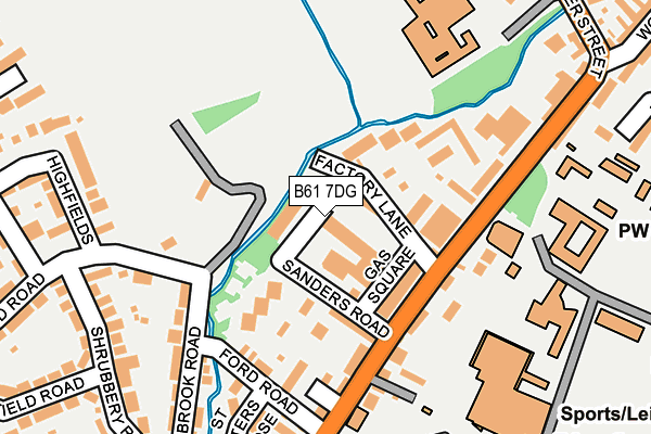 B61 7DG map - OS OpenMap – Local (Ordnance Survey)