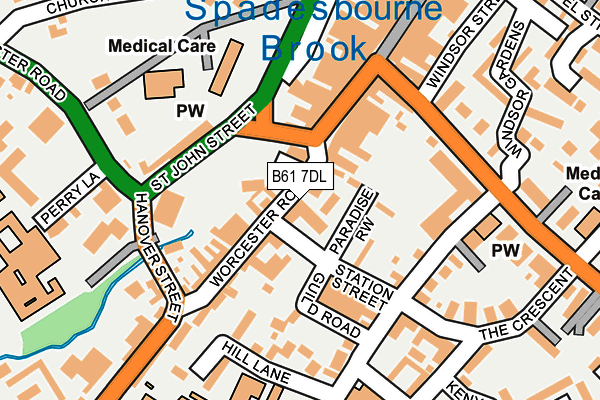 B61 7DL map - OS OpenMap – Local (Ordnance Survey)