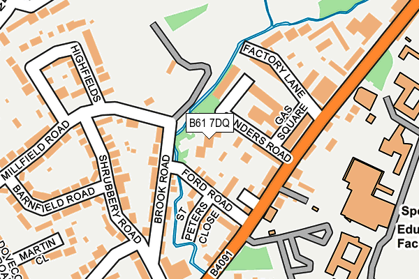 B61 7DQ map - OS OpenMap – Local (Ordnance Survey)