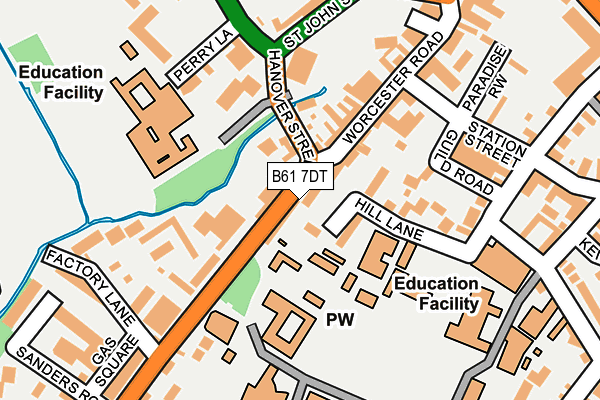 B61 7DT map - OS OpenMap – Local (Ordnance Survey)
