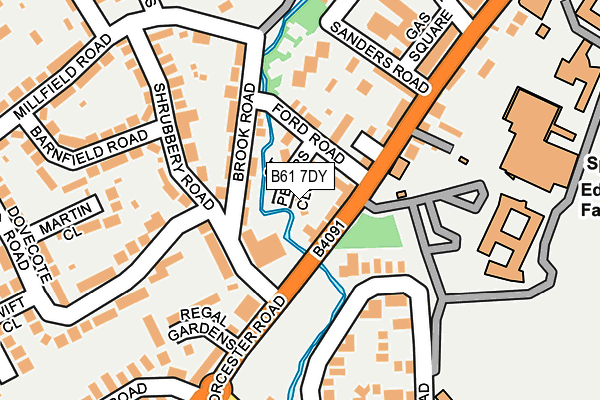 B61 7DY map - OS OpenMap – Local (Ordnance Survey)