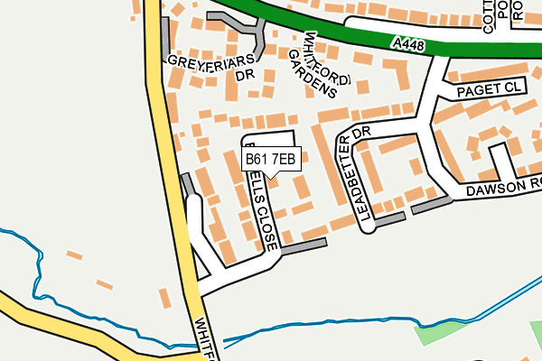 B61 7EB map - OS OpenMap – Local (Ordnance Survey)
