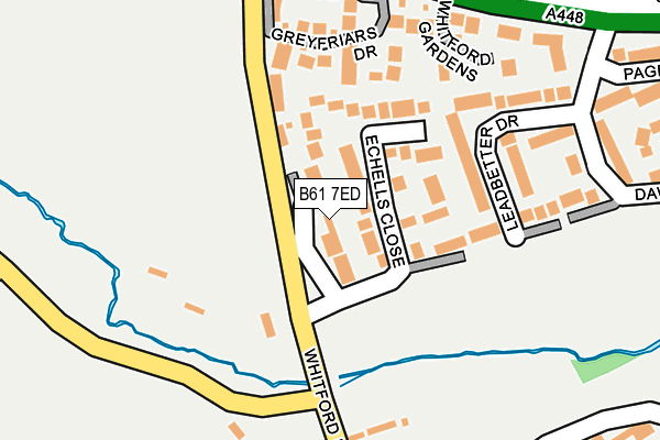 B61 7ED map - OS OpenMap – Local (Ordnance Survey)