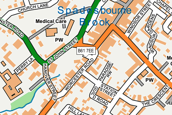 B61 7EE map - OS OpenMap – Local (Ordnance Survey)