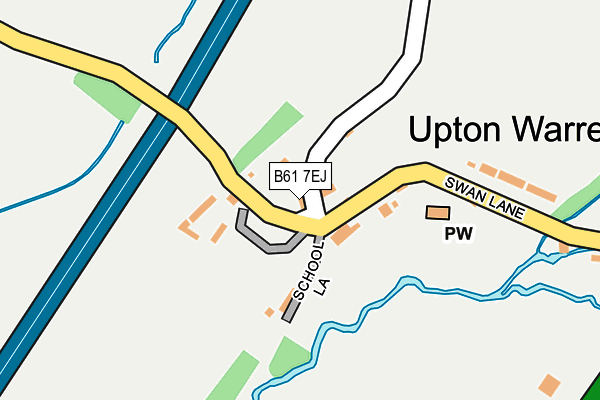 B61 7EJ map - OS OpenMap – Local (Ordnance Survey)